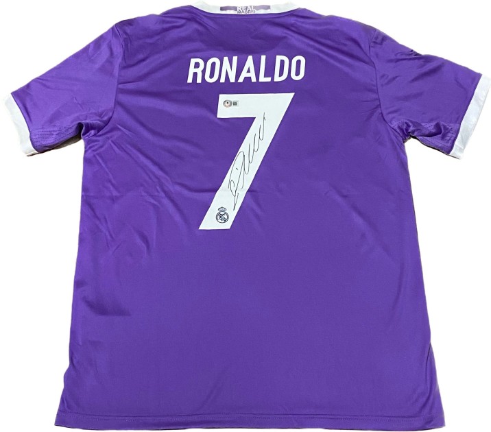 Maglia replica firmata di Cristiano Ronaldo per il Real Madrid 2016/17