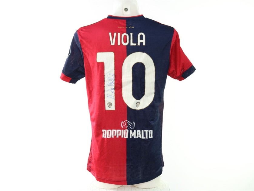 Viola's Signed Unwashed Shirt, Cagliari vs Milan 2024