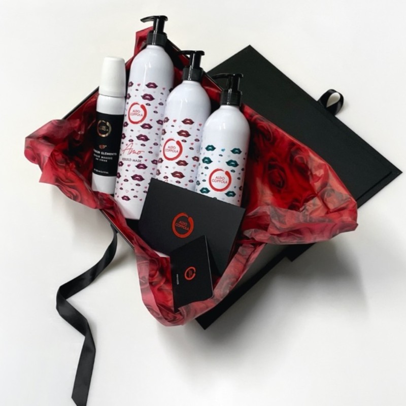 1 Gift Box containing AMO Shampoo + AMO Mask + AMO Treatment + Repair Mousse 1 Gift Card - Aldo Coppola