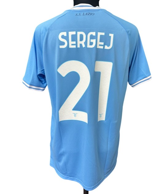 Sergej's Issued Shirt, Lazio vs Bologna 2023 - Mihajlovic Special Patch