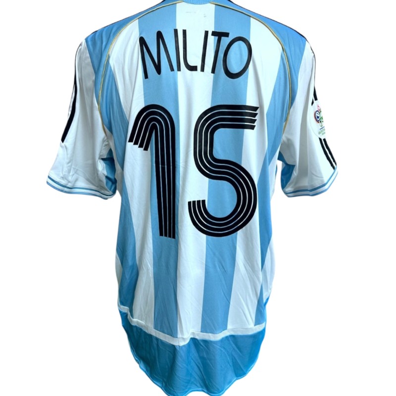 Maglia Indossata Gabriel Milito Argentina, FIFA World Cup 2006