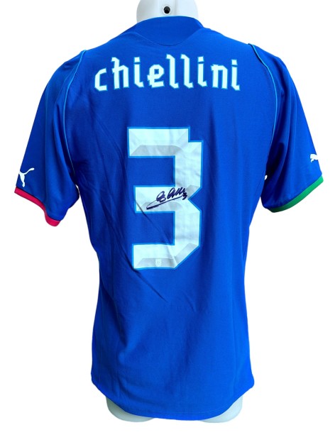 Chiellini's Match-Issued Signed Shirt, Italy vs Brasil 2013