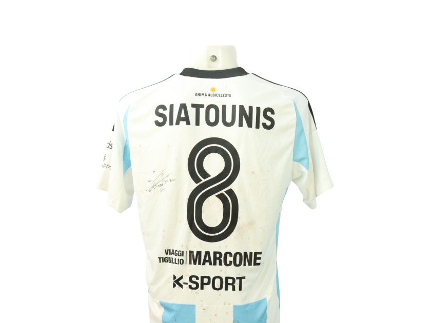 Siatounis' Unwashed Signed Shirt, Pianese vs Virtus Entella 2024