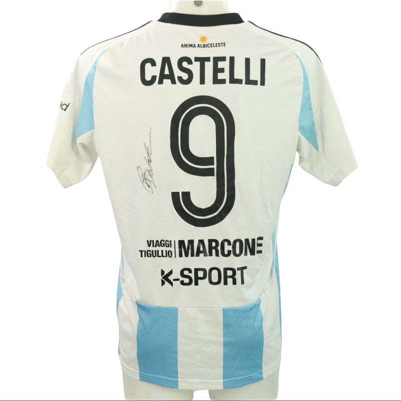 Castelli's Signed Unwashed Shirt, Virtus Entella vs Vis Pesaro 2024