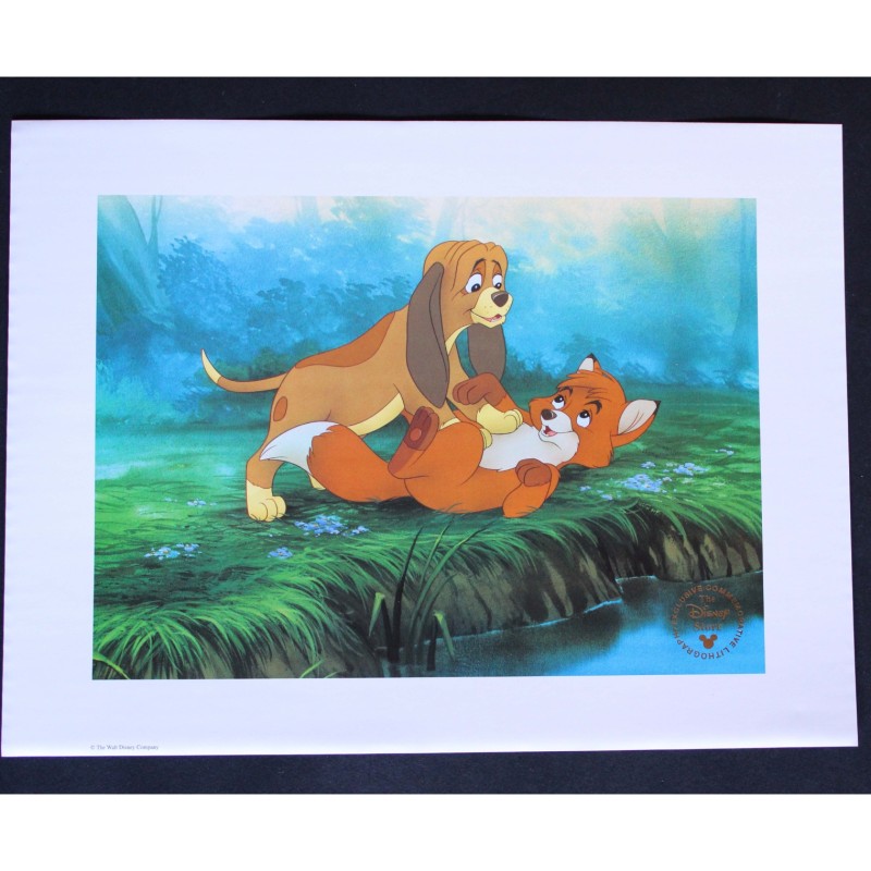 Red e Toby - Litografia originale Disney