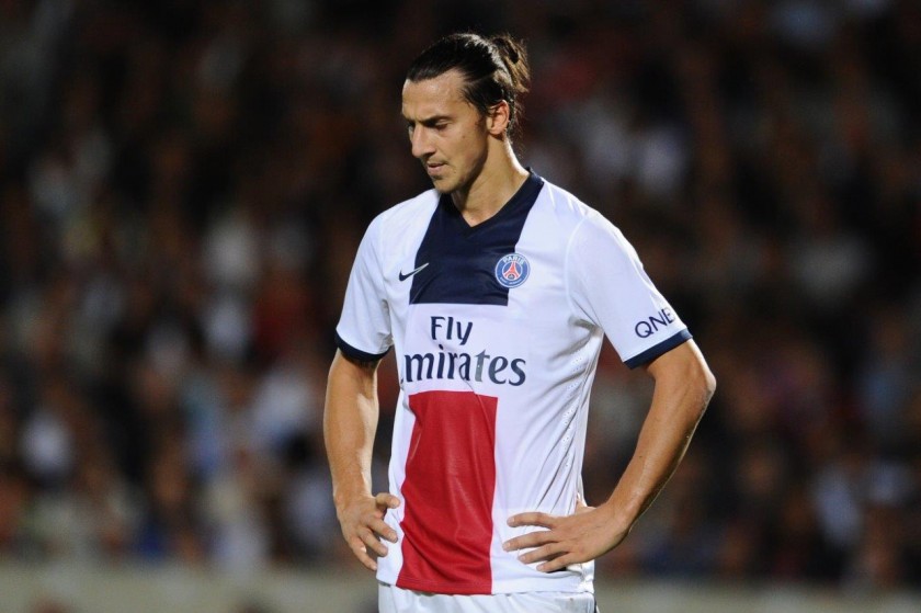 Paris Saint-Germain match issued shirt Ibrahimovic, Ligue 2013/2014 - signed -