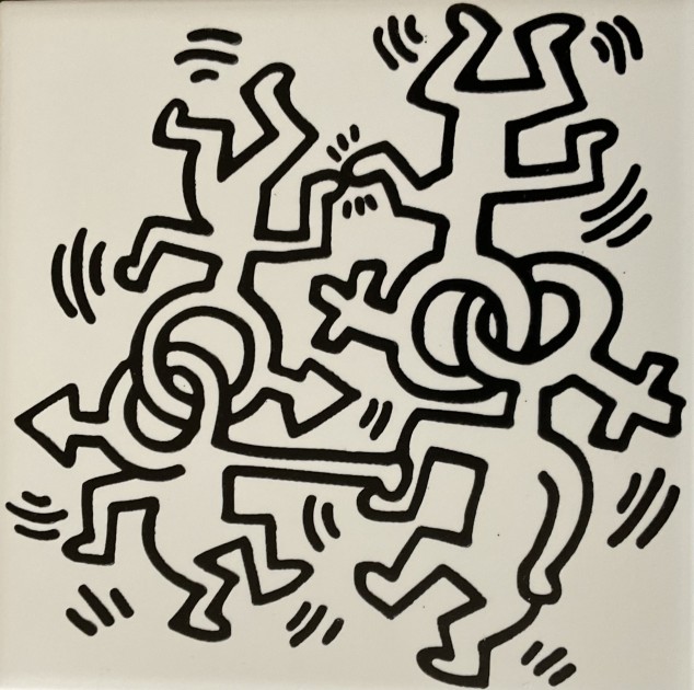 "Untitled" Tile by Keith Haring