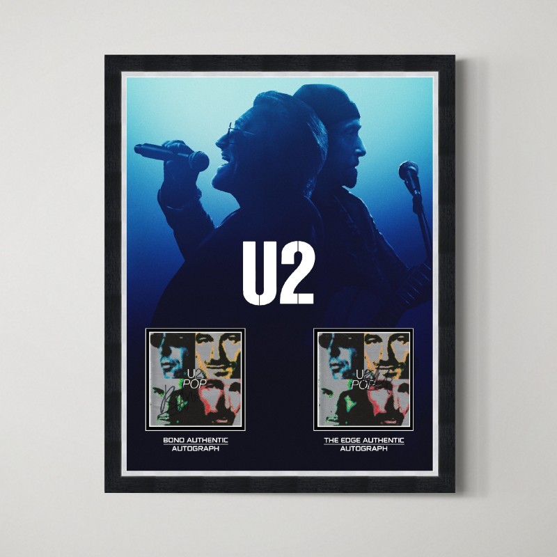 Bono And The Edge U2 Stars Signed Display