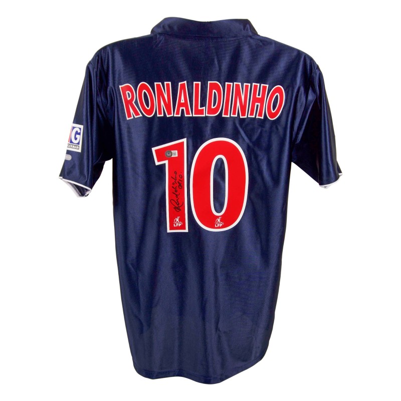 Camicia replica firmata da Ronaldinho del Paris Saint-Germain