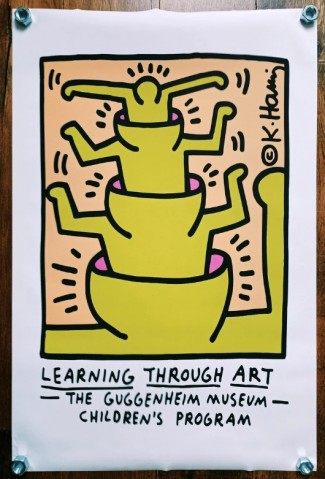 Set of Five Canvas Posters by Keith Haring - 1988