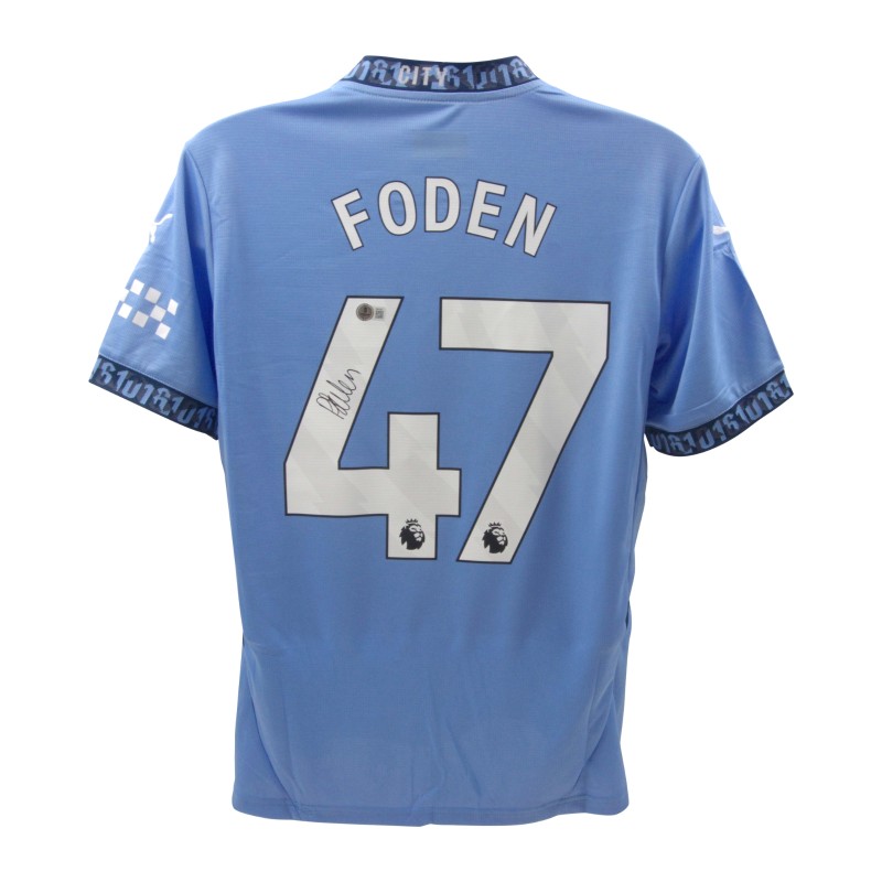 Phil Foden's Manchester City Signed Replica Shirt