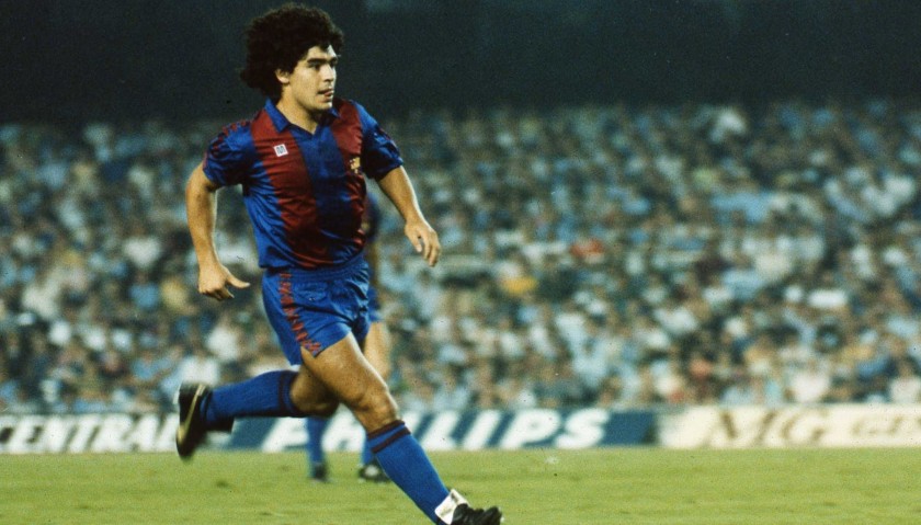 Maradona's Signed Match-Worn Barcelona Shirt, 1983
