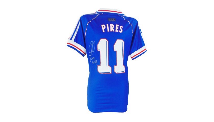 Signed Robert Pirès Shirt, France - World Cup 1998