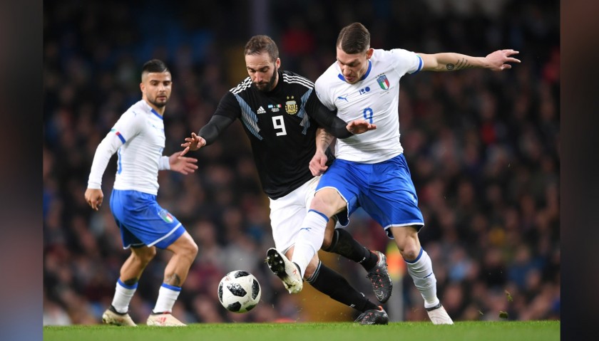 Belotti's Signed Match Shirt, Argentina-Italy 2018