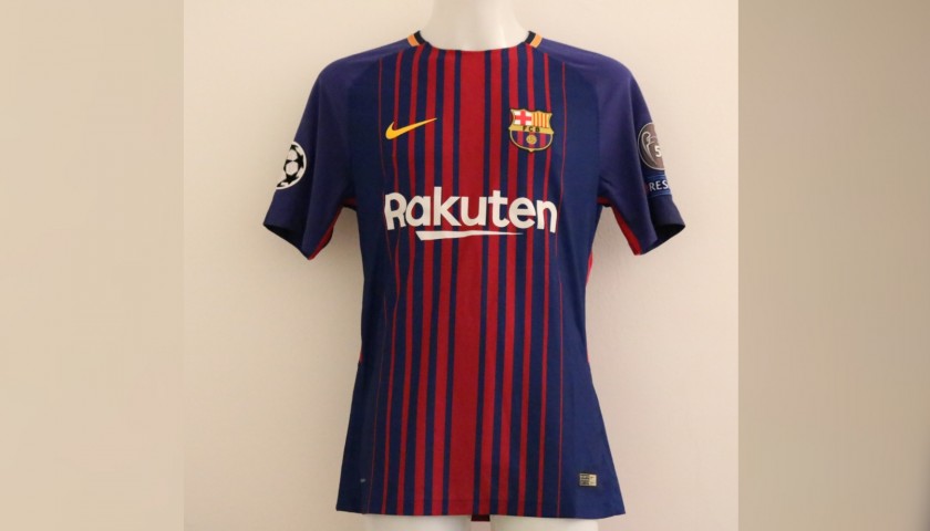 Messi Barcelona Match issued / worn Shirt, UCL 2017/18 - CharityStars