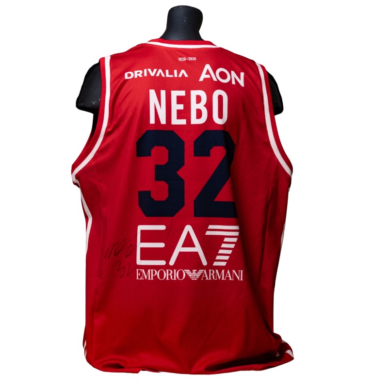 Josh Nebo's Signed Match-Worn Jersey, Olimpia Milano vs Guerri Napoli 2026