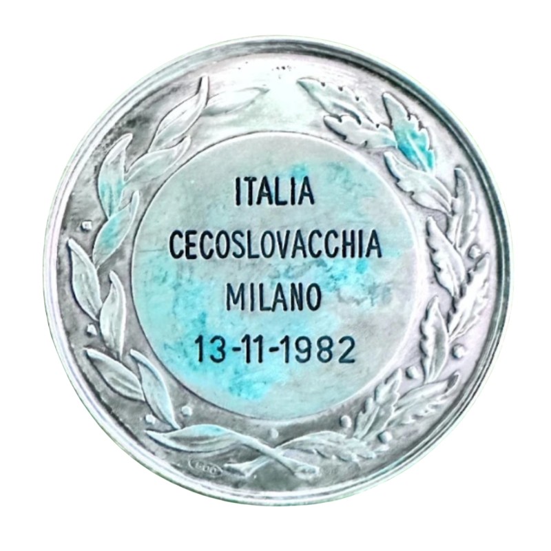Medaglia Ufficiale FIGC Italia vs Cecoslovacchia, Qualificazioni EURO 1984