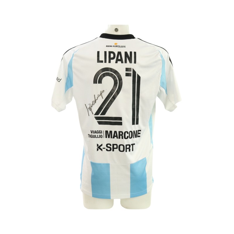 Maglia Lipani Virtus Entella vs SPAL Unwashed, 2025 - Autografata