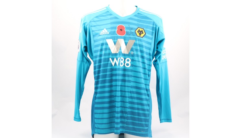 Ruddy's Wolves FC Issued and Signed Poppy Shirt