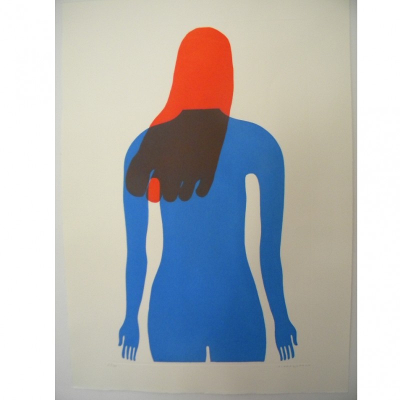 “INDIFESA” Aquatint by Guido Scarabottolo - Limited, Numbered and Signed Print