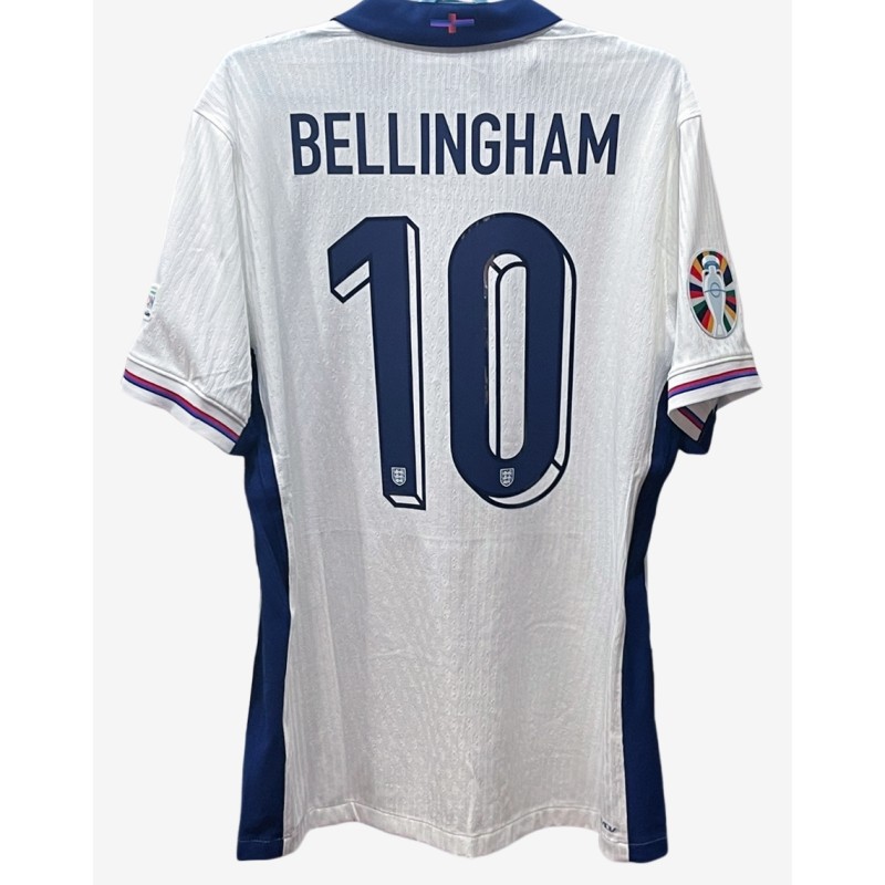 Jude Bellingham's England UEFA Euro 2024 Final Match-Issued Shirt, vs Spain