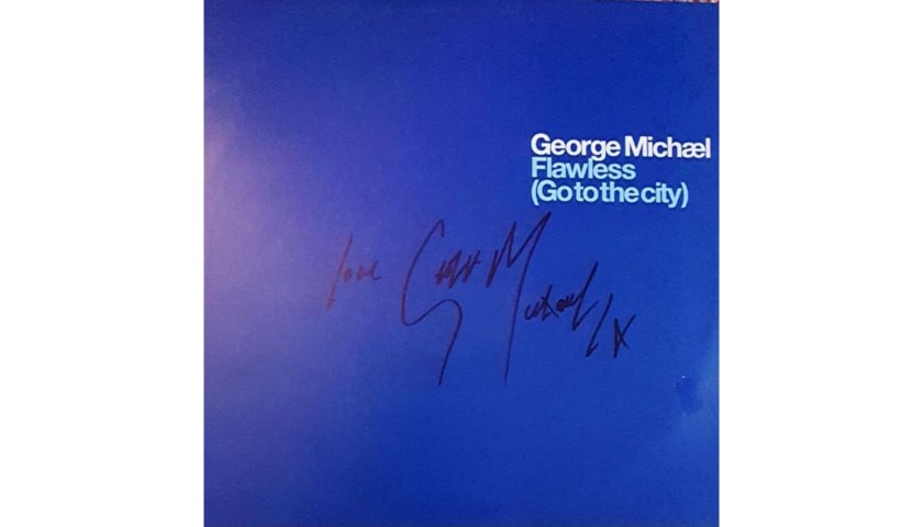 George Michael Signed Flawless (Go to the city) Promotional Vinyl 12"