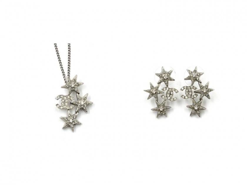 Chanel Set of CC Star Crystal Jewelry