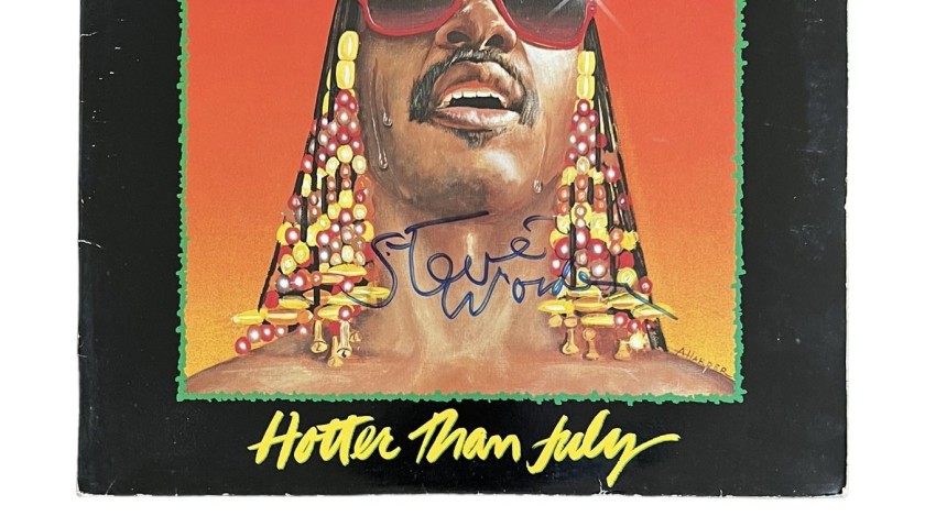 Stevie Wonder Signed 'Hotter than July' Vinyl LP - CharityStars
