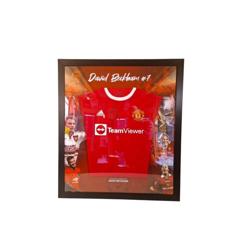 David Beckham's Manchester United Signed and Framed Shirt