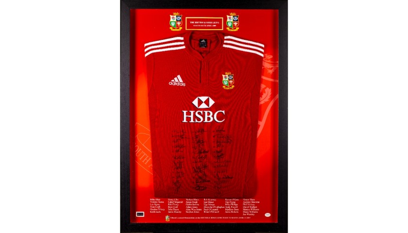 Lions 2009 South Africa Tour Squad Signed Framed Shirt