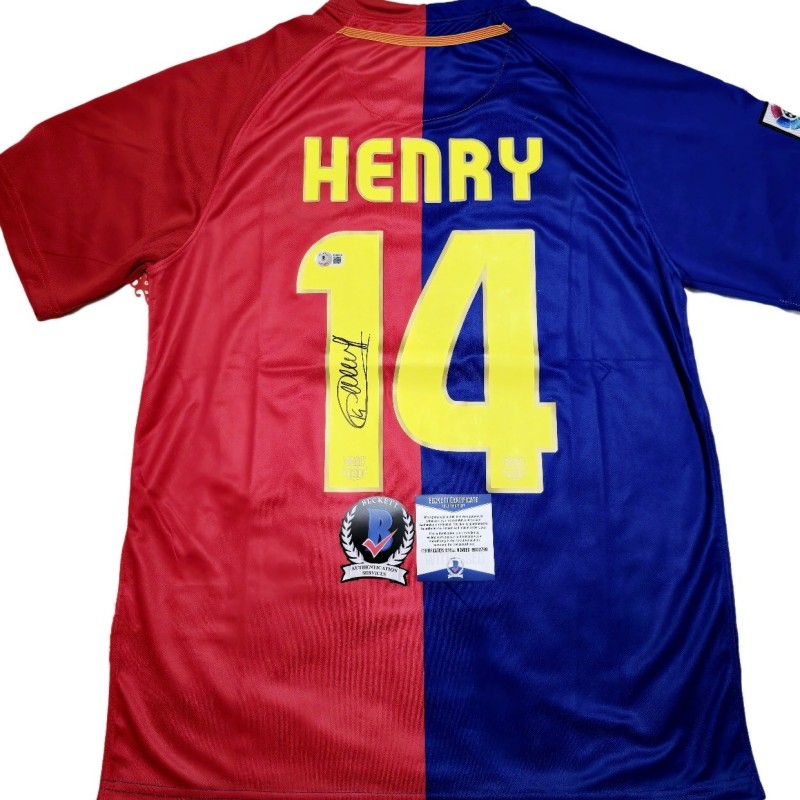 Maglia firmata da Thierry Henry del FC Barcelona 2008/09