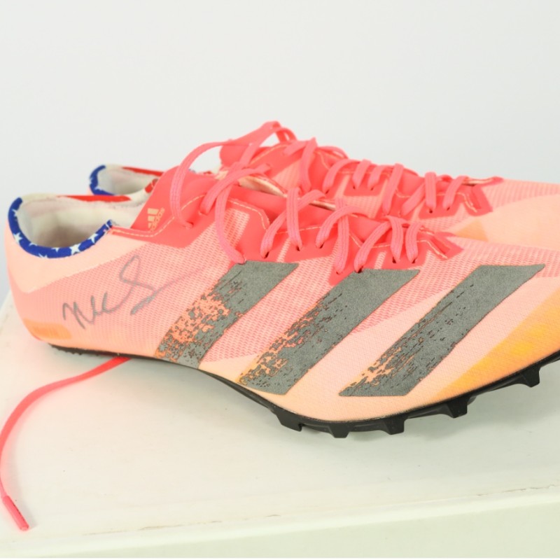 Scarpe Adidas da gara dell'atleta Noah Lyles - autografate