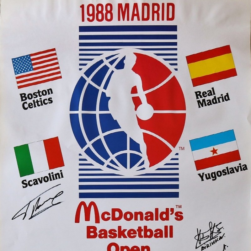 Manifesto Storico Real Madrid 1988 - Autografato dai Giocatori