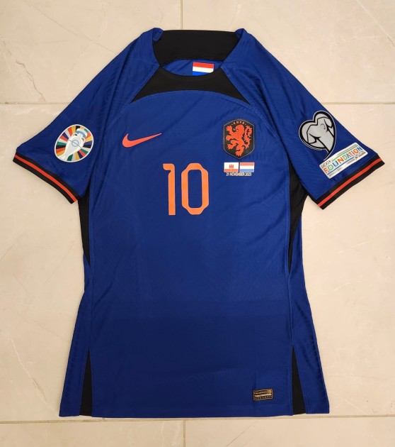 Xavi Simons' Netherlands Match Issued Signed Away Shirt - CharityStars