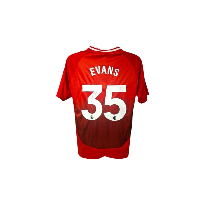 Replica maglia Manchester United 2024/25 firmata da Jonny Evans