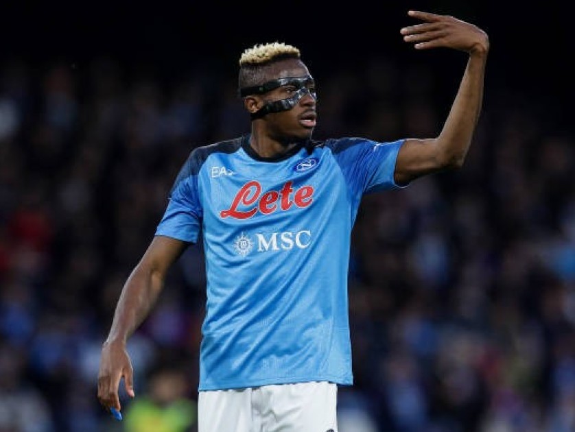 Maglia gara Osimhen Napoli, 2022/23 - Autografata - CharityStars