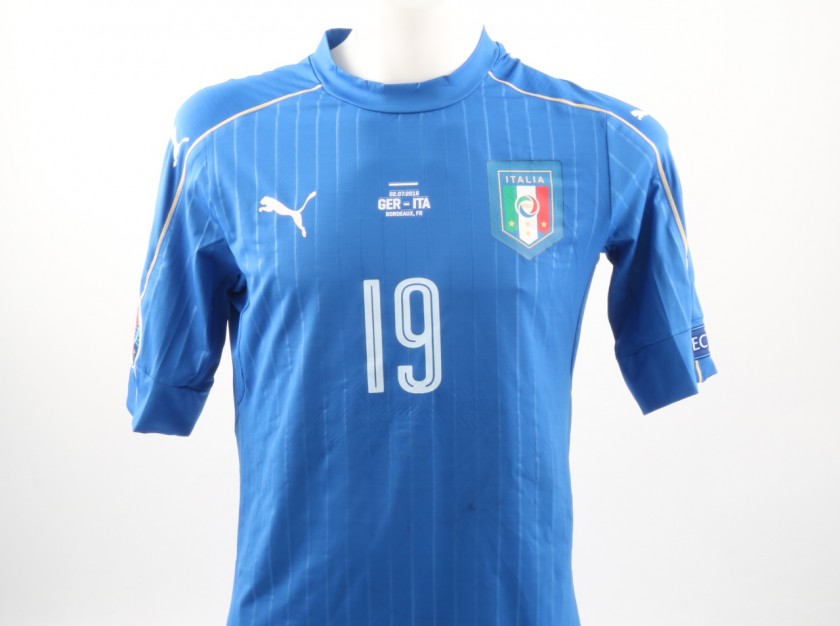 Bonucci issued/match worn shirt, Italy-Germania EURO 2016- Signed