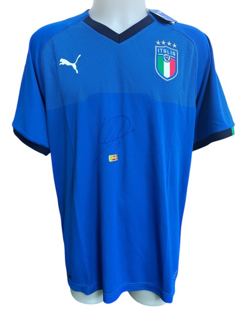 Italy's Official Shirt, 2018/19 - Signed by Federico Chiesa