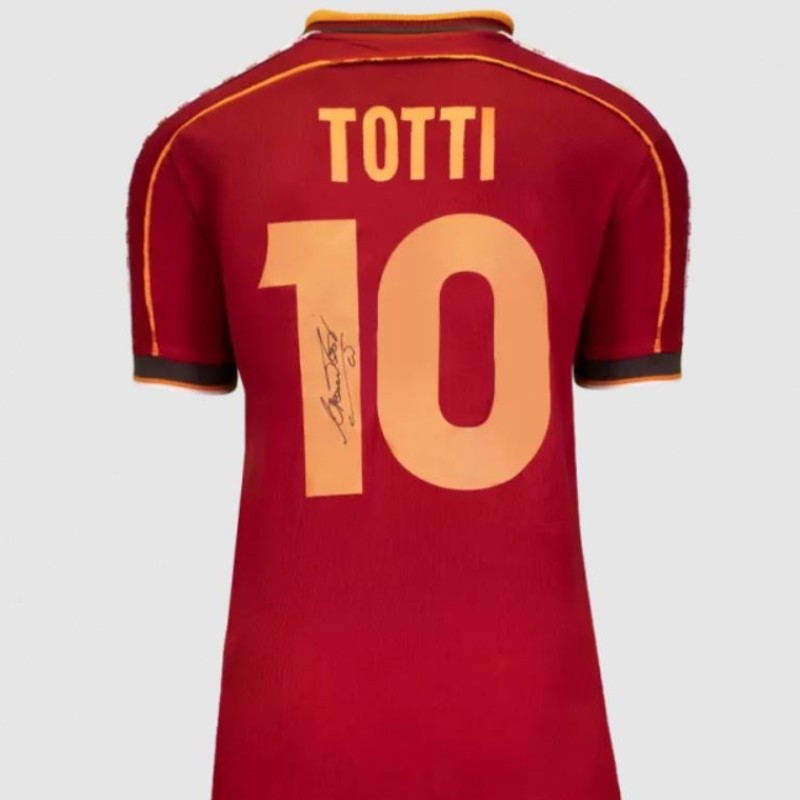 Francesco Totti's AS Roma 1998-99 Signed Shirt In Deluxe Packaging