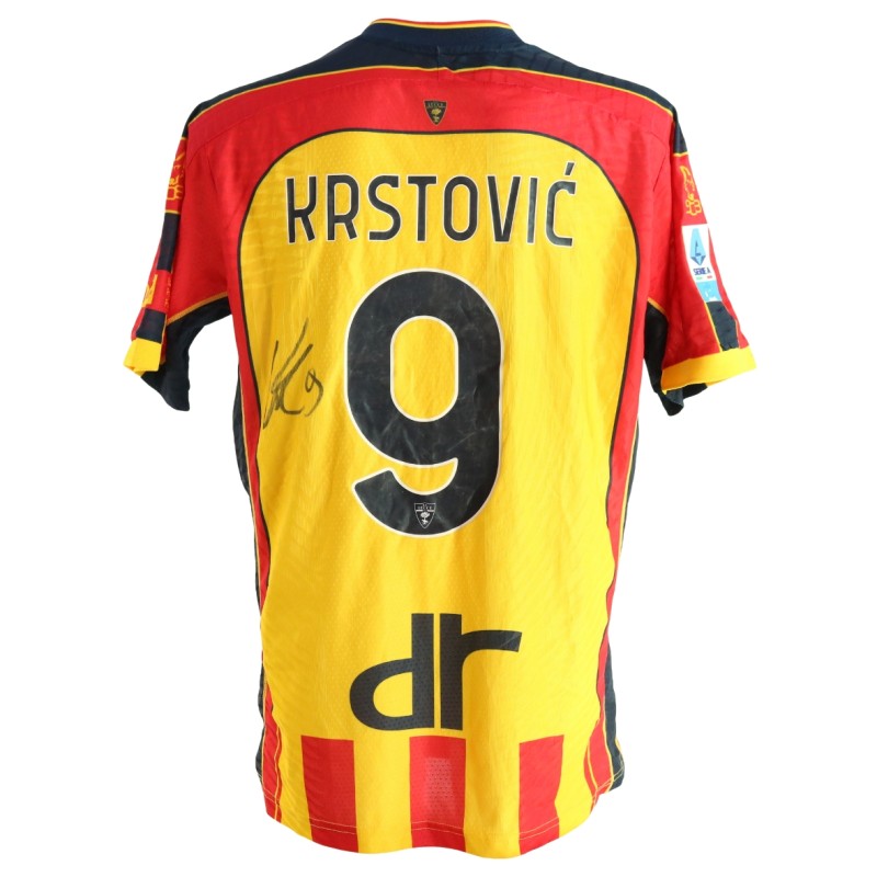 Krstovic's Signed Unwashed Shirt, Lecce vs Bologna 2025