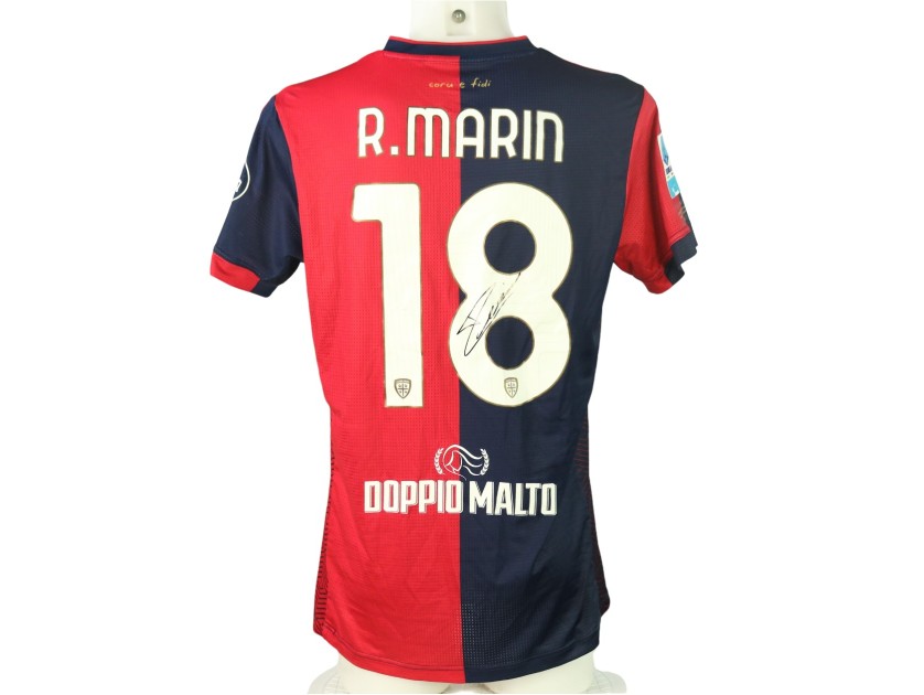 Maglia Marin Unwashed, Cagliari vs Como 2024 - Autografata