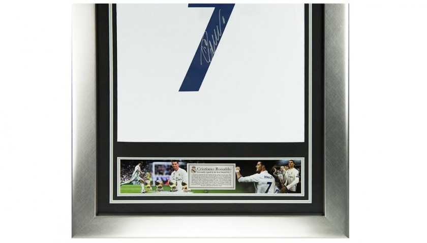 Cristiano Ronaldo's Home Shirt, Framed and Signed Real Madrid 2016