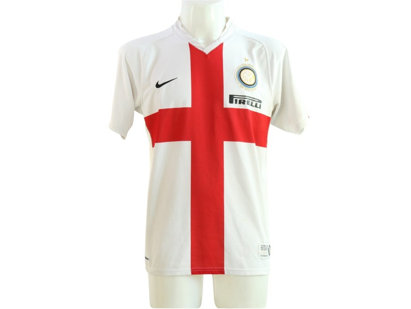 R - Maglia ufficiale 100° Anniversario Inter, 2007/08 - Autografata da Javier Zanetti