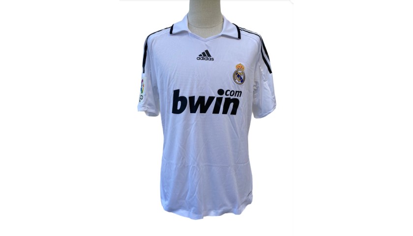 Raul Real Madrid 2008 2009 UEFA Black Jersey Shirt Camiseta Maglia M