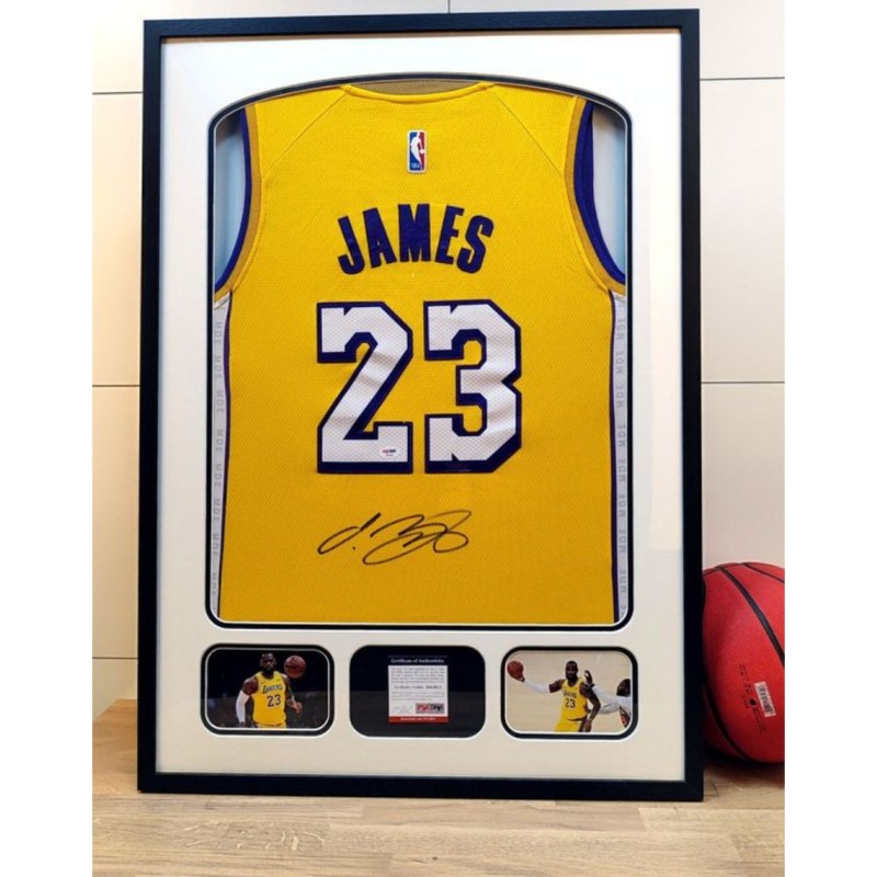 LeBron James' Los Angeles Lakers Signed and Framed Jersey 