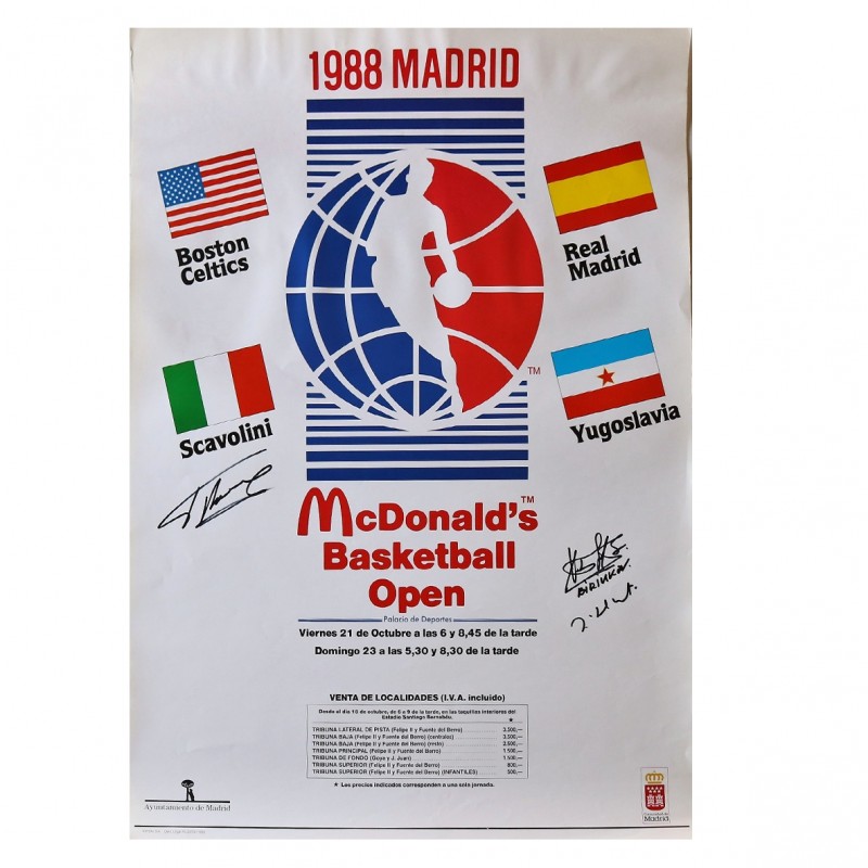 Manifesto Storico Real Madrid 1988 - Autografato dai Giocatori