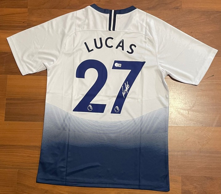 Replica della maglia firmata da Lucas Moura del Tottenham Hotspur 2018/19