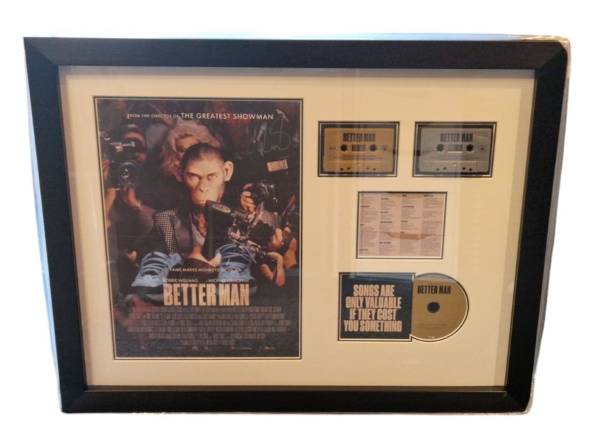 Display "Better Man" autografato da Robbie Williams 