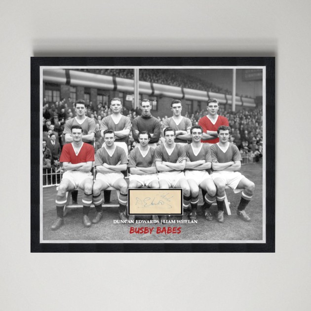 Duncan Edwards and Liam Whelan Signed Manchester United Display
