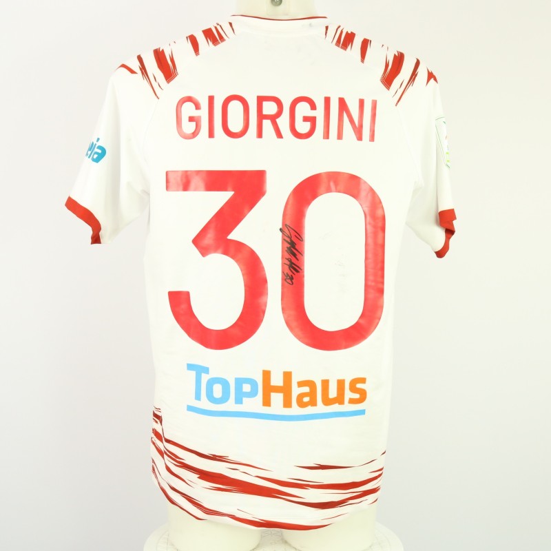 Giorgini's unwashed Signed Shirt, Pisa vs Sudtirol 2024 